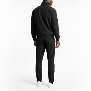 Conjunto de 2 piezas de chaqueta y pantalones de nailon con cremallera OEM Chándales de poliéster de primera calidad Conjunto de chándal cortavientos de nailon con ribete lateral - Product Image 5