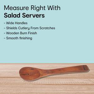Wood Salad Mixing Sarver Tableware Cooking Tool Fruit Vegetable Mixing Server Natural Acacia <b>Kitchen</b> Accessories <b>Cookware</b> Sets - Product Image 6