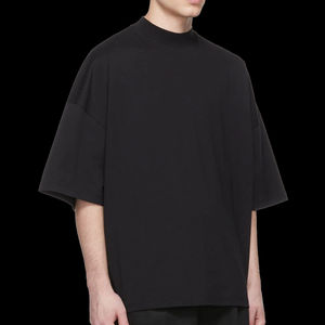 เสื้อยืดลำลองผู้ชาย ผลิตในปากีสถาน ผ้าฝ้าย 100% คุณภาพสูง ระบายอากาศได้ดี ดีไซน์ไหล่ตก ทรงหลวม สีพื้น - Product Image 5