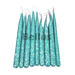 Aplicador de pestañas Glamour Baby Blue, pinzas multipunta de acero inoxidable para uso en salón, herramientas de aislamiento de extensión de pestañas con puntas de fibra - Product Image 6