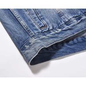 Chaqueta vaquera de lujo para hombre de alta calidad, venta al por mayor, abrigo vaquero de talla europea para EE. UU., prendas de vestir exteriores informales, chaqueta de moda para primavera y otoño - Product Image 4