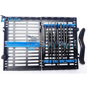 Kit d'instruments de microchirurgie dentaire 11 pièces en acier inoxydable noir avec revêtement noir, instruments de microchirurgie dentaire - Product Image 1