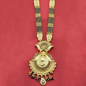 Wholesale Fashion Jewelry 24K Micro Gold Plated <b>Long</b> Pendant Mangalsutra Jewelry, Gold Filled Traditional Indian Wedding Jewelry - Product Image 4