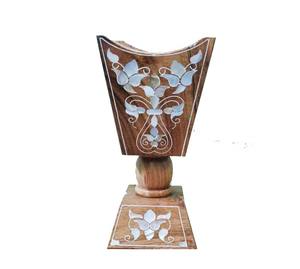 Vintage Mabkhara Bakhoor Acacia Wood Organic Durable <b>Incense</b> <b>Burner</b> <b>Holder</b> Mother Pearl Inlay Wholesale Religious Gift Coal Oud - Product Image 1