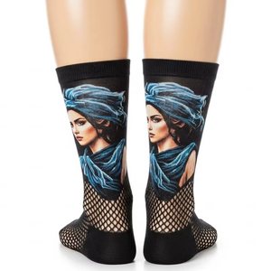 Calcetines de Mujer de Punto con Estampado Digital, Material Suave y Cómodo, Diseño Elegante, Transpirables, Casuales, de Moda - Product Image 4