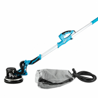 Ponceuse à cloisons sèches pliable robuste 220V 800W avec aspiration intégrée et éclairage LED à 360 degrés pour le décapage de plafonds en popcorn
