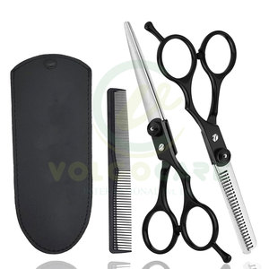 กรรไกรตัดฟันสแตนเลสสตีลญี่ปุ่นสำหรับช่างตัดผมมืออาชีพขนาด6.5นิ้วปลายใบมีดคมและทื่อ - Product Image 1