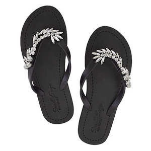 Sandalias de Verano Nomad para Mujer, Decoradas con Pedrería, Punta Abierta, Planas, Antideslizantes, Ligeras, con Plataforma, Diseño Moderno - Product Image 1