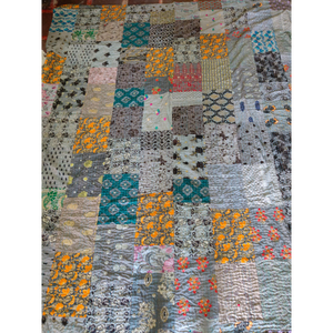 Vintage Bohemian <b>Kantha</b> Quilt <b>Throw</b> Handmade Multi-Assorted Patchwork Bedspread Patch Work Gudri Reversible <b>Throw</b> Blanket Home - Product Image 3