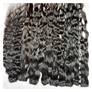 Cheveux vierges indiens Remy 100% naturels, vague naturelle, non traités, mèches de cheveux de temple, double trame machine, 100g, toutes les couleurs, texture douce - Product Image 2