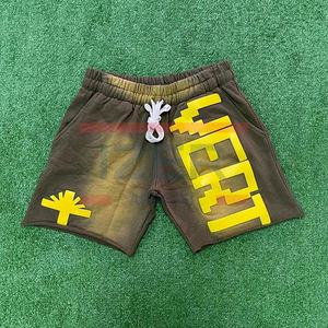 Venta caliente Streetwear Pantalones cortos de algodón de peso pesado Hombres Custom Color sólido Pierna ancha en blanco French Terry Sweat Shorts - Product Image 3