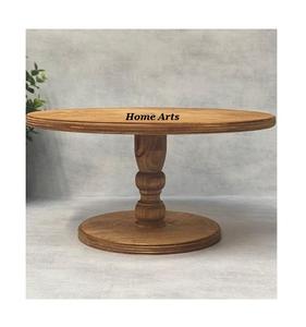 Support à gâteau en bois de conception avantageuse support à gâteau de couleur marron de forme ronde de qualité supérieure pour les meilleures ventes - Product Image 4