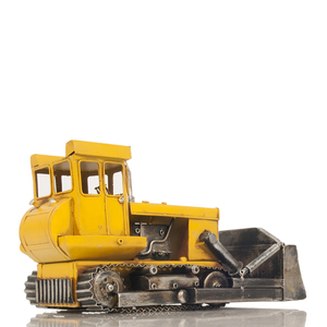 Modèle décoratif de bulldozer en métal rectangulaire moderne fait à la main pour la maison, le bureau ou l'affichage de chantier (30,5L X 19,1L X 17,8H Cm) - Product Image 5