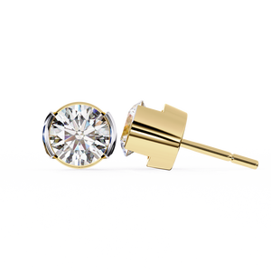 Pendientes Únicos de Oro de 18K con Diamante Cultivado en Laboratorio, Pendientes de Diamantes Premium - Product Image 3