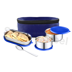 Ensemble De 2 Ensembles De Vaisselle De Boîte À Lunch En Acier Inoxydable Au Design Classique Avec Couvercle Boîte À Lunch Ensemble À Lunch Avec Bouteille - Product Image 2