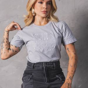 100% algodón Terry tela cuello redondo Camiseta de calidad superior patrón sólido ajuste Regular hecho a medida para hombres/mujeres High Street Custom - Product Image 5