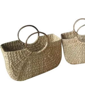 Elegante Bolso de Mano de Hierba Kauna, Bolso Tote de Fibra Natural Hecho a Mano, Fabricantes al por Mayor de la India - Product Image 1