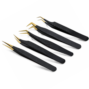 Juego de Pinzas de Precisión Premium de 5 Piezas, Kit de Pinzas de Acero Inoxidable con Punta Ultrafina Antideslizante, Herramienta de Reparación de Electrónica y Belleza - Product Image 6