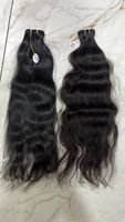 Extensions de cheveux humains vierges indiens de qualité supérieure DAKSHA EXIM COMPANY, tissage à trame unique, 100 grammes, non traités, style noir du Tamil Nadu