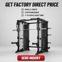 Smith Machine, rack de musculation commercial en acier, salle de sport à domicile intégrée, pile de poids de 146 kg, puissance de 500 kg, marque complète JIT