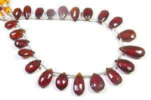 Top Grade 8.5 "brin naturel hessonite grenat poire perles 11-18mm facettes grenat africain gemmes pierres précieuses en vrac - Product Image 5