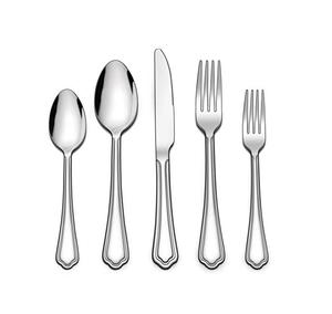 Juego de Cubiertos de Acero Inoxidable Grabado Hecho en India, Cubertería Italiana Clásica en Plata y Oro, Suministros de Cocina Reutilizables para Bodas - Product Image 3