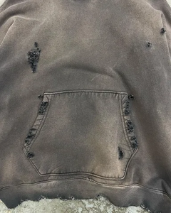 Vêtements d'hiver thermiques brodés pour hommes Fabricants personnalisés Sweats à capuche décontractés en coton respirant de haute qualité avec fermeture éclair Lavage à l'acide - Product Image 4