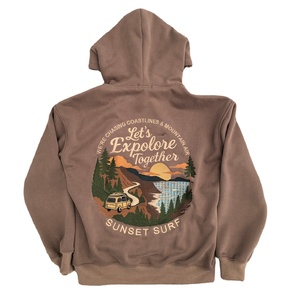 Personalizado OEM DTG estampado gráfico de gran tamaño de peso pesado sudaderas con capucha de manga hinchada Boxy Fit Hoody sin bolsillo sin cordón recortado Sudadera con capucha - Product Image 2