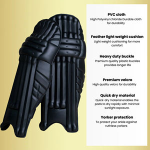 Protection de jambe de cricket en cuir PU personnalisée, vente en gros, haute qualité, durable, légère, équipement de sécurité pour le cricket - Product Image 3