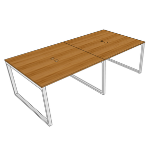 โต๊ะทำงานแบบคลัสเตอร์ RecBamboo BFRB012 สำหรับ 4 คน ขนาด 240x120 ซม. ดีไซน์ร่วมสมัย พร้อมขาเหล็กประกอบสำเร็จ - Product Image 6