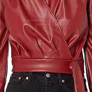 Meilleures ventes Haut en cuir pour femmes Vêtements à la mode Haut en cuir décontracté Nouveau style Haut en cuir personnalisé - Product Image 3