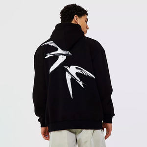 Top vente 100% coton sweat à capuche avec strass brillants automne hiver Streetwear pull avec logo brillant imprimé - Product Image 3