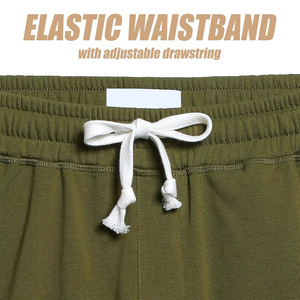 Street Grace OEM Mens Sweat Shorts Cotton Fabric Custom Printing Breathable Summer Gymwear <b>Drawstring</b> Casual Private Label - Product Image 4