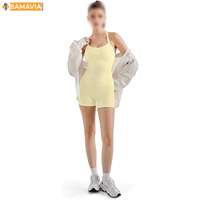 Ensemble de sport 2 pièces SAMAVIA pour femme : soutien-gorge et leggings avec ceinture, logo personnalisé, sans couture, séchage rapide