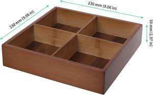 Plateau en bois multi-compartiments de qualité supérieure, plateau en bois divisé et boîte cadeau, organisateur de rangement décoratif, fabricant en gros - Product Image 5