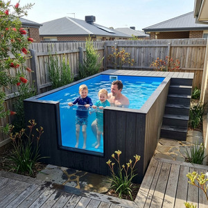 Durable Above Ground Container <b>Pool</b> Leakproof Outdoor Family Resort <b>Pool</b> Engineering Use - Product Image 2