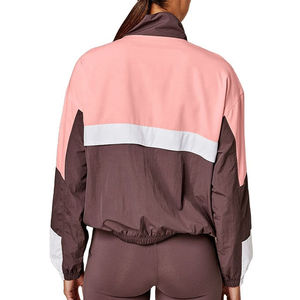 Ensemble de survêtement décontracté pour femmes, coupe-vent, couleur unie, veste zippée, shorts, 100% polyester, streetwear, séchage rapide, respirant - Product Image 4