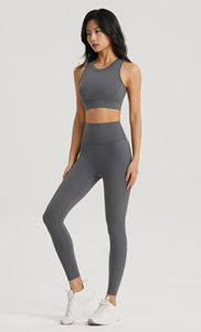 2025 ensemble de Yoga pour femmes personnalisé respirant sans couture 2 pièces vêtements de sport nouveau Design vêtements de Fitness avec hauts courts - Product Image 2