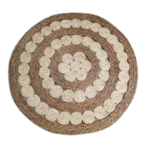 Alfombra de jacinto de agua tejida a mano Natural para decoración del hogar al por mayor - Product Image 4