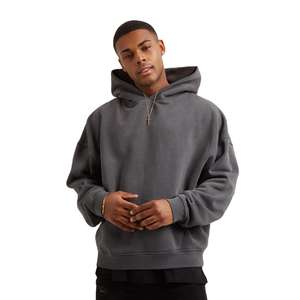 Pull-over à capuche brodé de 450 GSM 100% coton pour l'hiver, poids lourd à séchage rapide, conception OEM avec logo personnalisé coupe normale - Product Image 1