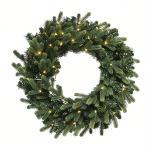 Guirlande de Noël Amicasa Genève verte de 60 cm avec 60 lumières LED à piles 9680832 pour décorations festives - Product Image 2
