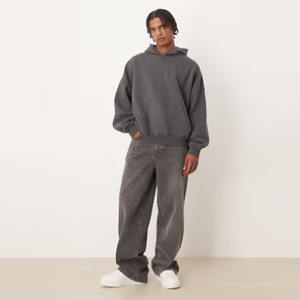 Sudaderas con capucha de algodón 100% para hombre de calidad de lujo, ropa de calle de gran tamaño con estampado de soplo de peso pesado, chándal bordado personalizado - Product Image 1