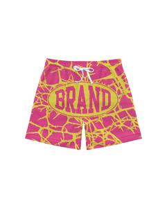 Pantalones cortos estampados con diseño de logotipo de sublimación lisa de alta calidad 100% para hombres, ropa deportiva informal personalizada, pantalones cortos de malla de poliéster - Product Image 4