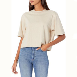 Plus Size <b>Womens</b> Drop Shoulder 100% Thick Custom Heavyweight T-shirt Oem Boxy Blank Heavy <b>Weight</b> Cotton - Product Image 1