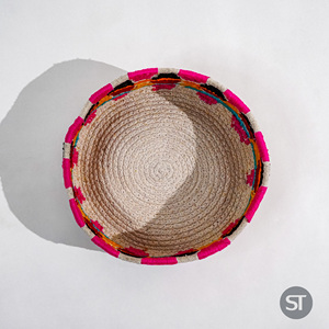 Modern <b>Soft</b> yet Durable Jute Seagrass <b>Basket</b> with Reinforced Handles for Spice <b>Storage</b> Multi-Purpose Use in Home or Office - Product Image 5