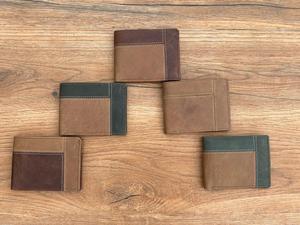 Cartera de hombre de cuero auténtico 100%, tarjetero, el mejor regalo para hombre, bolsillo de dinero de carbono hecho a mano - Product Image 5