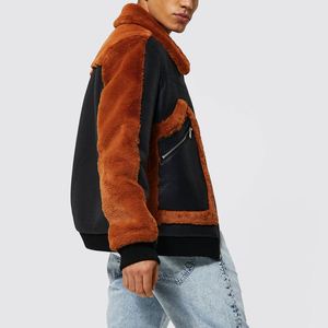 Classic High Street Style Winter <b>Men's</b> Leather <b>Jacket</b>-Waterproof & Windproof Front Logo Customizable OEM Service New Arrival - Product Image 2