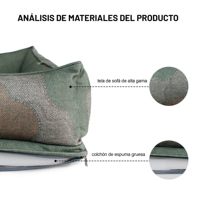 Cama para Perro de Estilo Militar, Ligera, Lavable a Máquina, Cómoda, Antideslizante, Transpirable, Duradera, con Esponja Gruesa de Fibra de Poliéster