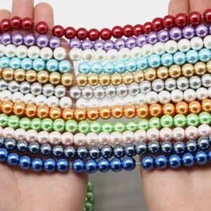 Perlas de Vidrio al por Mayor de 4/6/8mm, Perlas Sueltas Artificiales de Alto Brillo para Diseño de Joyería DIY, Collares y Pulseras - Product Image 6
