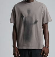 T-shirt pour homme en coton 100% anti-rides, coupe classique, style streetwear, manches évasées, logo personnalisé, écologique, été